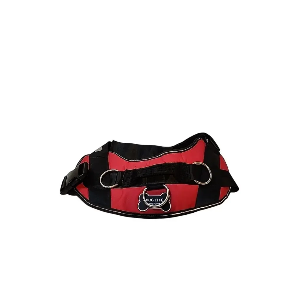 Pug Life Harness Red XXL Dog Harness Large Dog